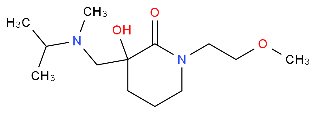 3-hydroxy-3-{[isopropyl(methyl)amino]methyl}-1-(2-methoxyethyl)-2-piperidinone_分子结构_CAS_)