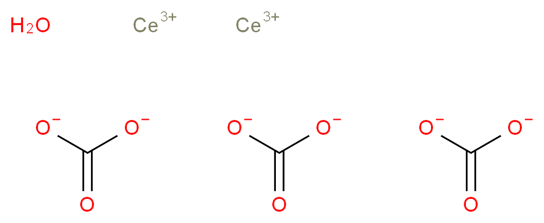 dicerium(3+) ion hydrate tricarbonate_分子结构_CAS_54451-25-1