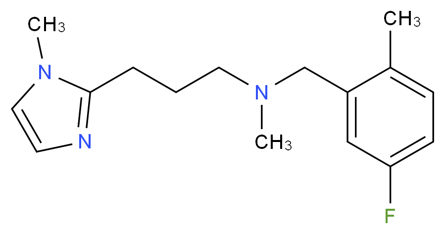 (5-fluoro-2-methylbenzyl)methyl[3-(1-methyl-1H-imidazol-2-yl)propyl]amine_分子结构_CAS_)