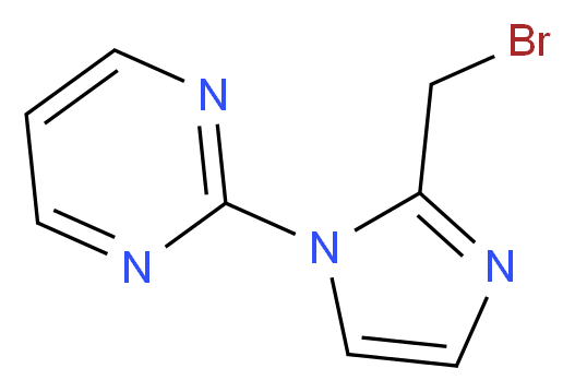 2-(2-(BROMOMETHYL)-1H-IMIDAZOL-1-YL)PYRIMIDINE_分子结构_CAS_1196157-34-2)