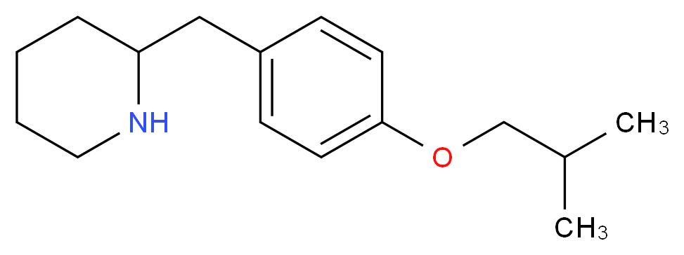 2-{[4-(2-methylpropoxy)phenyl]methyl}piperidine_分子结构_CAS_955315-24-9