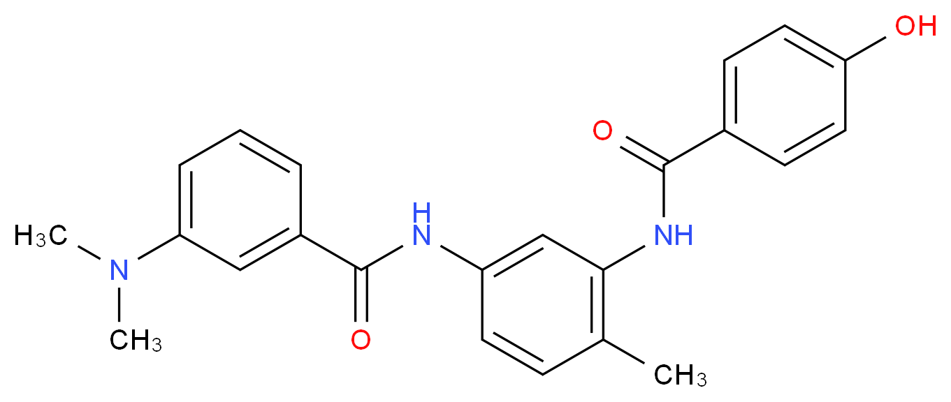 3-(dimethylamino)-N-[3-(4-hydroxybenzamido)-4-methylphenyl]benzamide_分子结构_CAS_208260-29-1