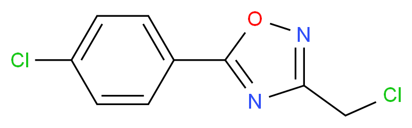 3-(chloromethyl)-5-(4-chlorophenyl)-1,2,4-oxadiazole_分子结构_CAS_73217-30-8)