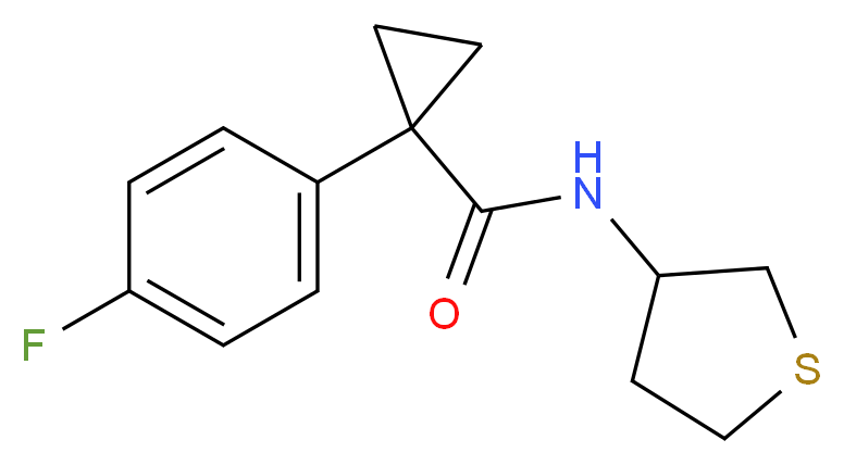 1-(4-fluorophenyl)-N-(tetrahydro-3-thienyl)cyclopropanecarboxamide_分子结构_CAS_)