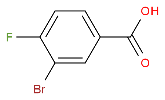 3-bromo-4-fluorobenzoic acid_分子结构_CAS_1007-16-5