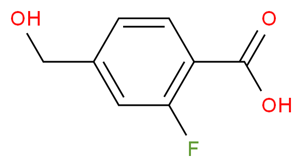 2-fluoro-4-(hydroxymethyl)benzoic acid_分子结构_CAS_214554-18-4