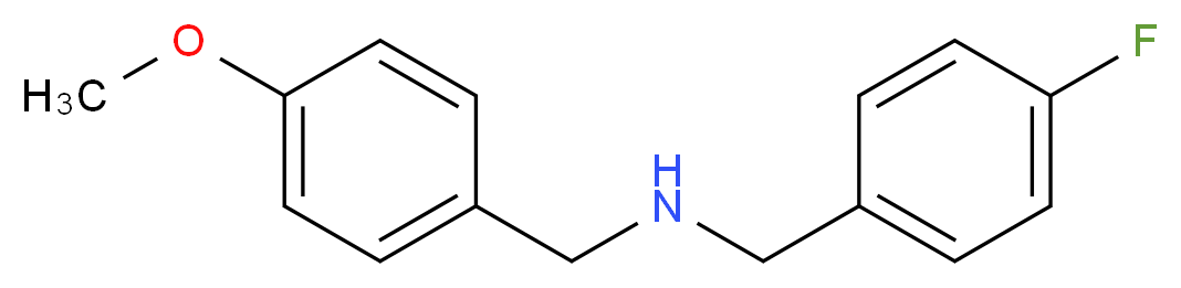 [(4-fluorophenyl)methyl][(4-methoxyphenyl)methyl]amine_分子结构_CAS_355815-47-3