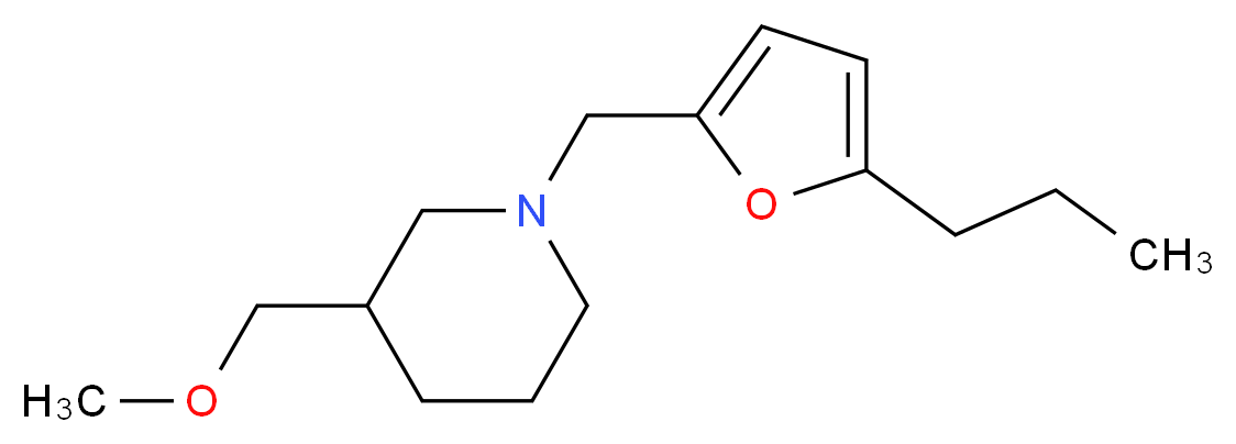 3-(methoxymethyl)-1-[(5-propyl-2-furyl)methyl]piperidine_分子结构_CAS_)