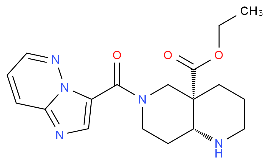 ethyl (4aS*,8aR*)-6-(imidazo[1,2-b]pyridazin-3-ylcarbonyl)octahydro-1,6-naphthyridine-4a(2H)-carboxylate_分子结构_CAS_)