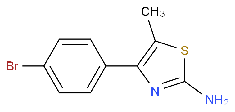 4-(4-bromophenyl)-5-methyl-1,3-thiazol-2-amine_分子结构_CAS_65705-44-4