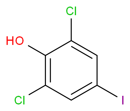 2,6-dichloro-4-iodophenol_分子结构_CAS_34074-22-1