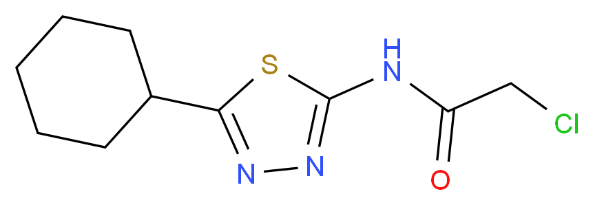 2-Chloro-N-(5-cyclohexyl-1,3,4-thiadiazol-2-yl)-acetamide_分子结构_CAS_)