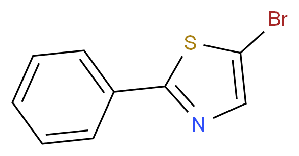 5-bromo-2-phenyl-1,3-thiazole_分子结构_CAS_53715-67-6