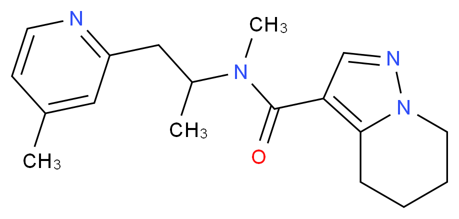 N-methyl-N-[1-methyl-2-(4-methylpyridin-2-yl)ethyl]-4,5,6,7-tetrahydropyrazolo[1,5-a]pyridine-3-carboxamide_分子结构_CAS_)