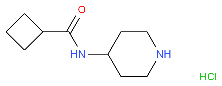 N-(4-Piperidinyl)cyclobutanecarboxamide hydrochloride_分子结构_CAS_)