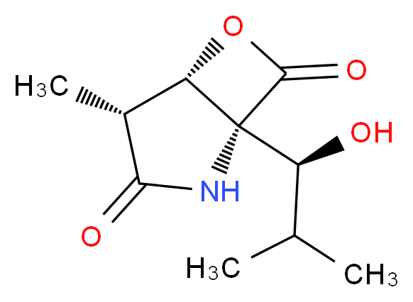 (1R,4R,5S)-1-[(1S)-1-hydroxy-2-methylpropyl]-4-methyl-6-oxa-2-azabicyclo[3.2.0]heptane-3,7-dione_分子结构_CAS_154226-60-5