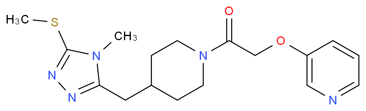3-[2-(4-{[4-methyl-5-(methylthio)-4H-1,2,4-triazol-3-yl]methyl}piperidin-1-yl)-2-oxoethoxy]pyridine_分子结构_CAS_)