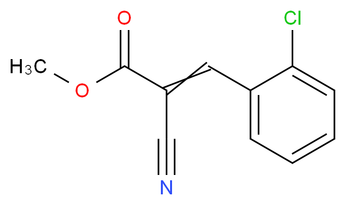 methyl 3-(2-chlorophenyl)-2-cyanoprop-2-enoate_分子结构_CAS_74446-19-8