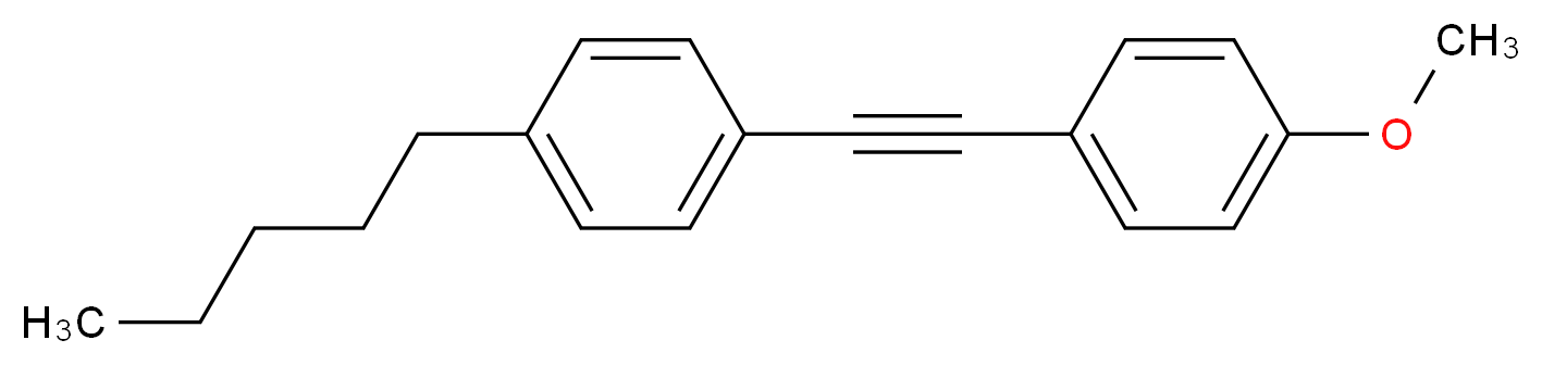 1-(4-甲氧基苯基)乙炔基-4-正戊苯_分子结构_CAS_39969-28-3)