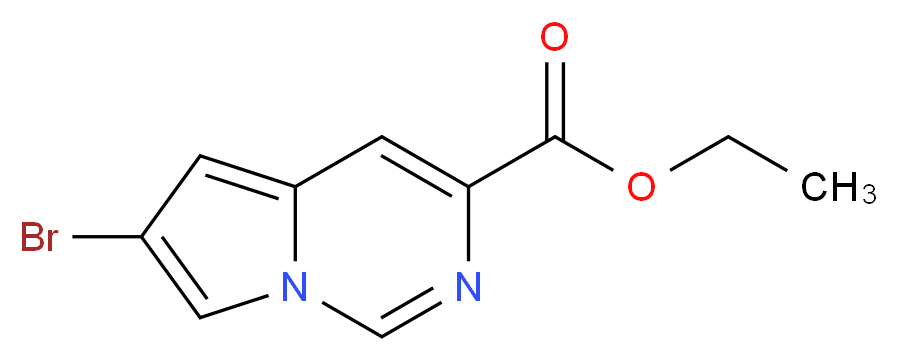 Ethyl 6-bromopyrrolo[1,2-c]-pyrimidine-3-carboxylate_分子结构_CAS_588720-12-1)