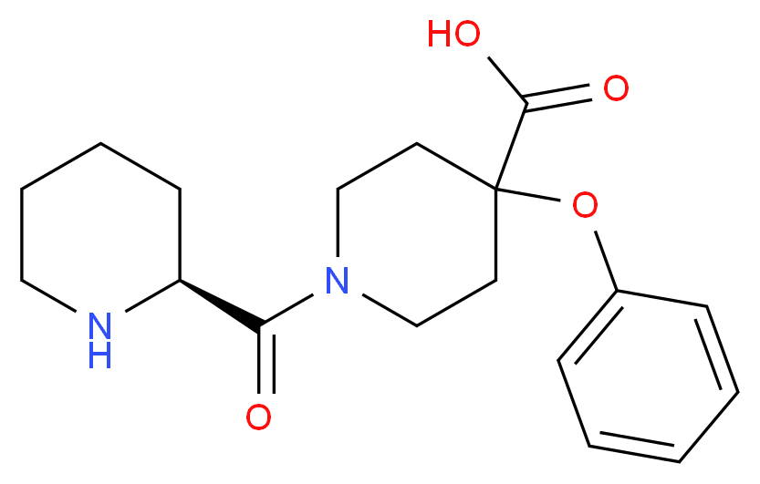 4-phenoxy-1-[(2S)-piperidin-2-ylcarbonyl]piperidine-4-carboxylic acid_分子结构_CAS_)
