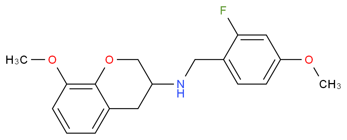 (2-fluoro-4-methoxybenzyl)(8-methoxy-3,4-dihydro-2H-chromen-3-yl)amine_分子结构_CAS_)