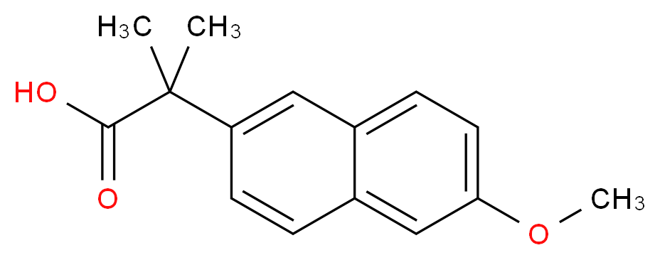 2-(6-Methoxy-2-naphthyl)-2-methylpropanoic acid_分子结构_CAS_)