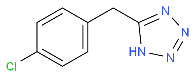 5-(4-Chlorobenzyl)-1H-tetrazole_分子结构_CAS_14064-61-0)