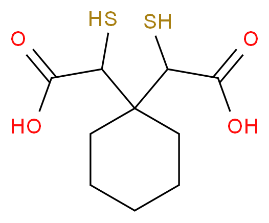 CYCLOHEXANE,1, 1-bis(MERCAPTOACETIC ACID)_分子结构_CAS_4265-54-7)