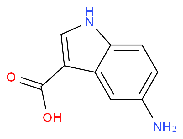 5-amino-1H-indole-3-carboxylic acid_分子结构_CAS_6960-44-7
