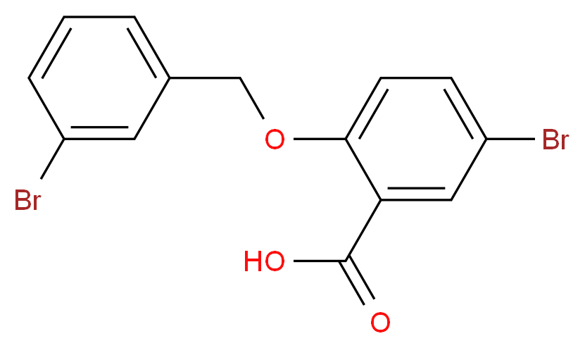 5-Bromo-2-[(3-bromobenzyl)oxy]benzoic acid_分子结构_CAS_)
