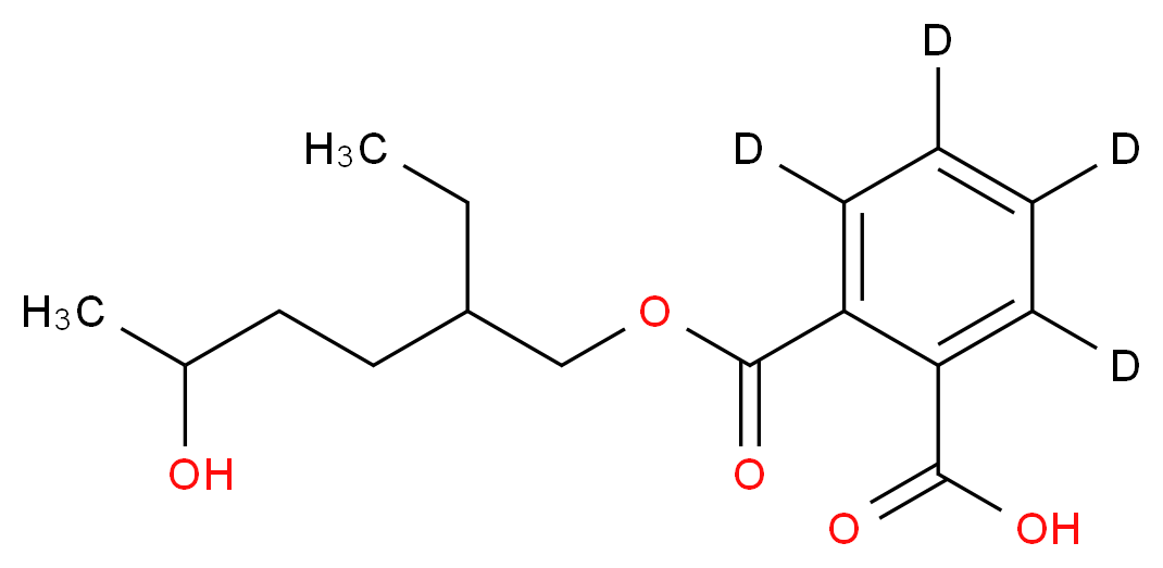 2-{[(2-ethyl-5-hydroxyhexyl)oxy]carbonyl}(<sup>2</sup>H<sub>4</sub>)benzoic acid_分子结构_CAS_679789-43-6
