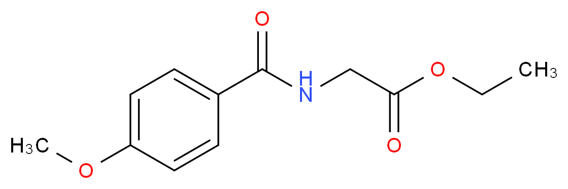 Ethyl 2-[(4-methoxybenzoyl)amino]acetate_分子结构_CAS_51220-57-6)