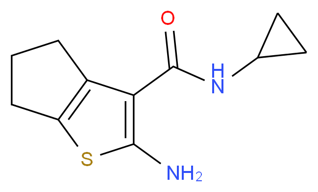 2-Amino-N-cyclopropyl-5,6-dihydro-4H-cyclopenta-[b]thiophene-3-carboxamide_分子结构_CAS_)