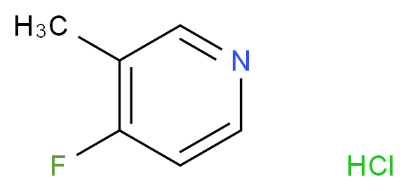 4-fluoro-3-methylpyridine hydrochloride_分子结构_CAS_1263282-40-1