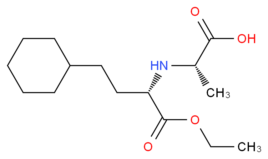 (αS)-Cyclohexanebutanoic Acid α-[[(1S)-1-Carboxyethyl]amino]cyclohexanebutanoic Acid α-Ethyl Ester_分子结构_CAS_460720-14-3)