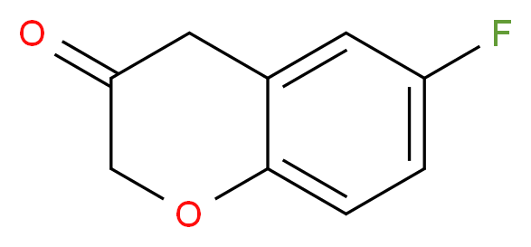 6-fluoro-3,4-dihydro-2H-1-benzopyran-3-one_分子结构_CAS_944904-05-6