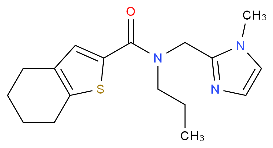 N-[(1-methyl-1H-imidazol-2-yl)methyl]-N-propyl-4,5,6,7-tetrahydro-1-benzothiophene-2-carboxamide_分子结构_CAS_)