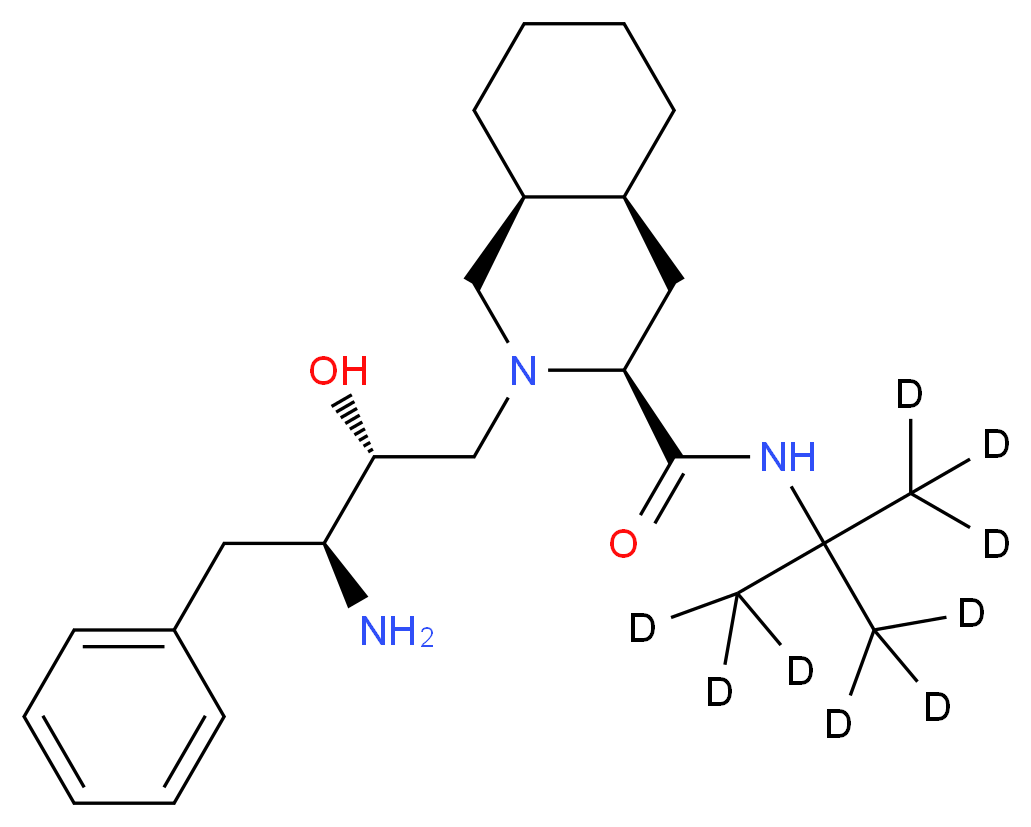 (3S,4aS,8aS)-2-[(2R,3S)-3-Amino-2-hydroxy-4-phenylbutyl]-N-(1,1-dimethylethyl)decahydro-3-isoquinolinecarboxamide-d9_分子结构_CAS_)