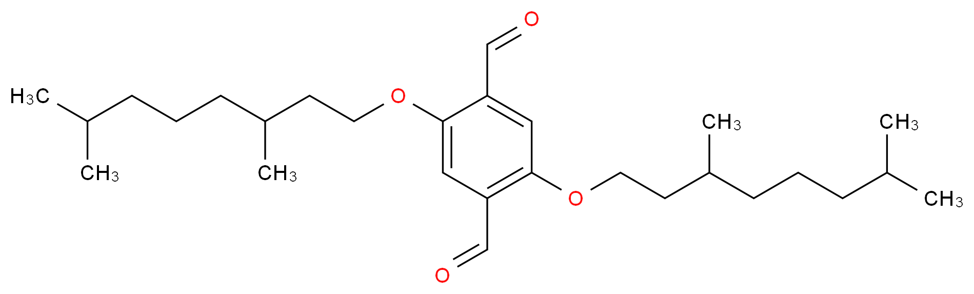 2,5-bis[(3,7-dimethyloctyl)oxy]benzene-1,4-dicarbaldehyde_分子结构_CAS_325461-35-6