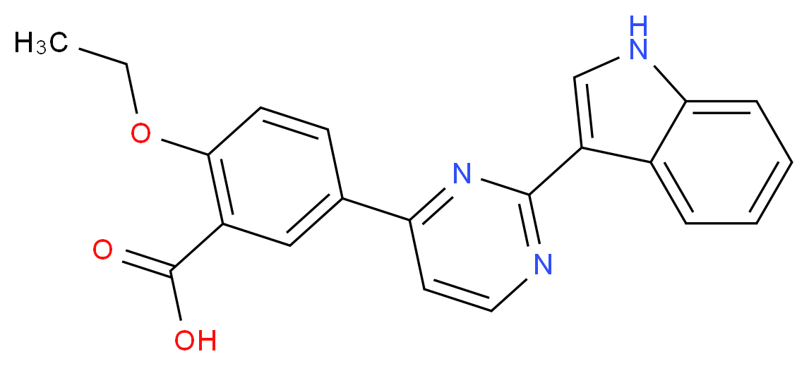 2-ethoxy-5-[2-(1H-indol-3-yl)pyrimidin-4-yl]benzoic acid_分子结构_CAS_)