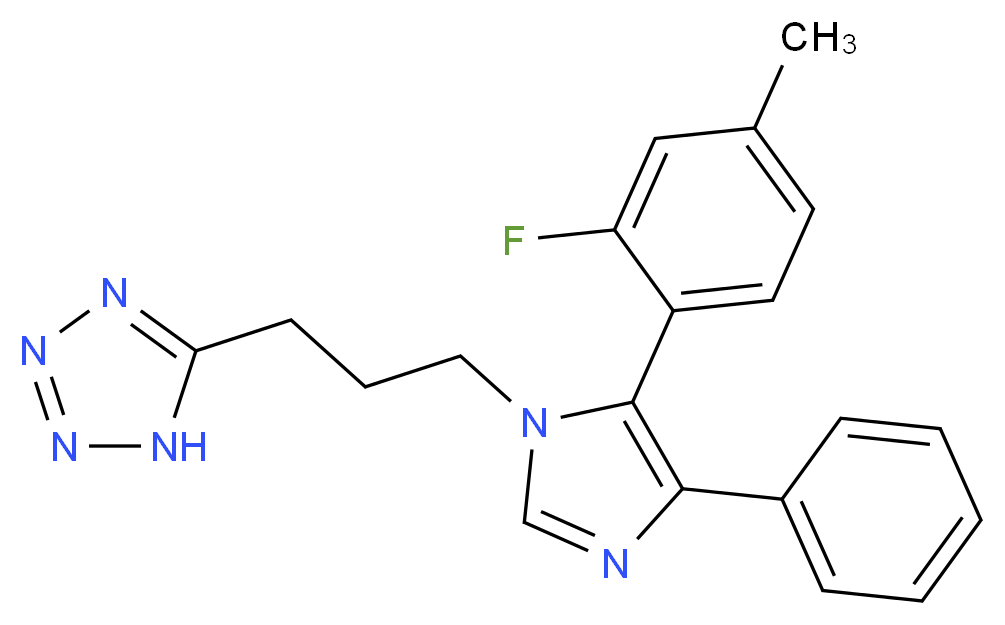 5-{3-[5-(2-fluoro-4-methylphenyl)-4-phenyl-1H-imidazol-1-yl]propyl}-1H-tetrazole_分子结构_CAS_)