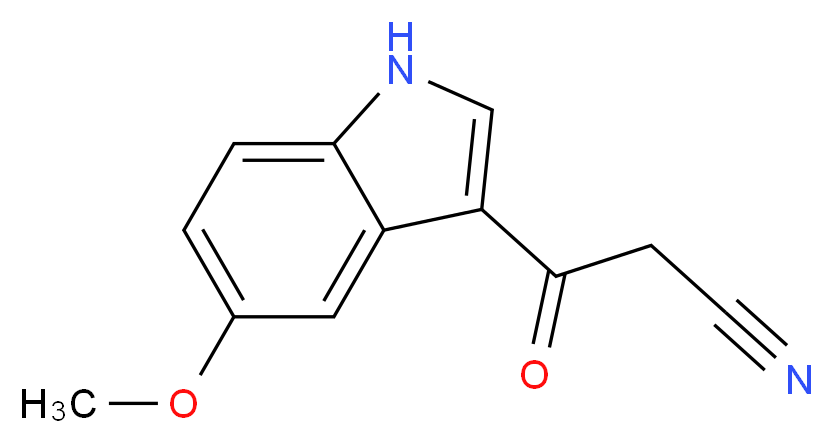 3-(5-methoxy-1H-indol-3-yl)-3-oxopropanenitrile_分子结构_CAS_821009-89-6