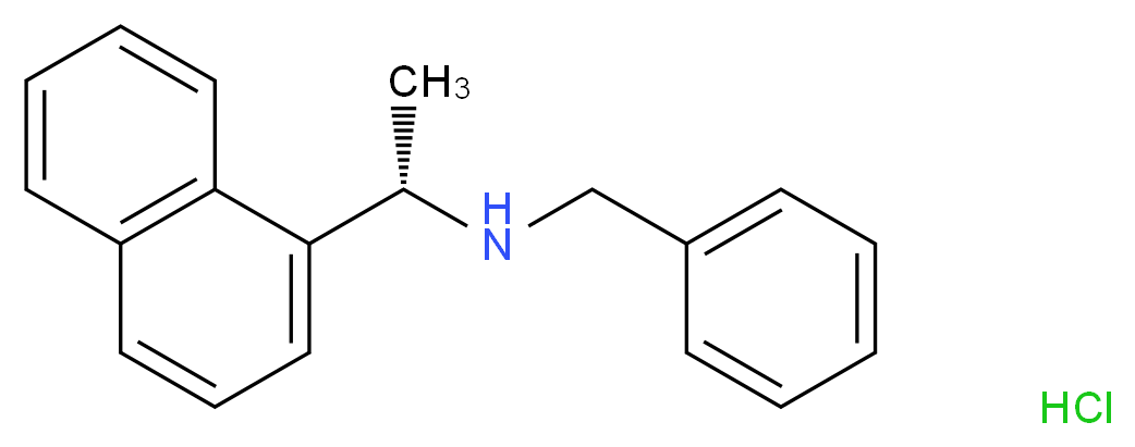 (S)-N-苄基-1-(1-萘基)乙胺 盐酸盐_分子结构_CAS_163831-66-1)