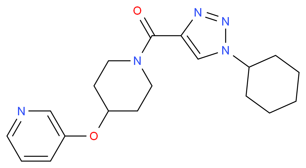 3-({1-[(1-cyclohexyl-1H-1,2,3-triazol-4-yl)carbonyl]-4-piperidinyl}oxy)pyridine_分子结构_CAS_)