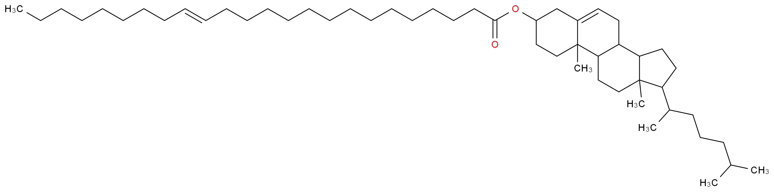 2,15-dimethyl-14-(6-methylheptan-2-yl)tetracyclo[8.7.0.0<sup>2</sup>,<sup>7</sup>.0<sup>1</sup><sup>1</sup>,<sup>1</sup><sup>5</sup>]heptadec-7-en-5-yl (15E)-tetracos-15-enoate_分子结构_CAS_60758-73-8