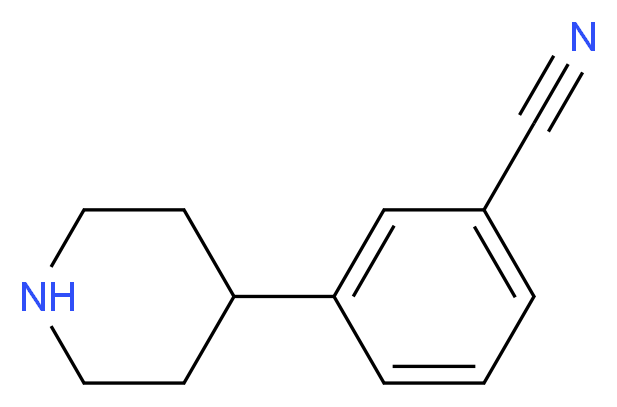 3-(Piperidin-4-yl)benzonitrile_分子结构_CAS_370864-72-5)