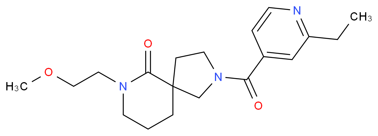 2-(2-ethylisonicotinoyl)-7-(2-methoxyethyl)-2,7-diazaspiro[4.5]decan-6-one_分子结构_CAS_)