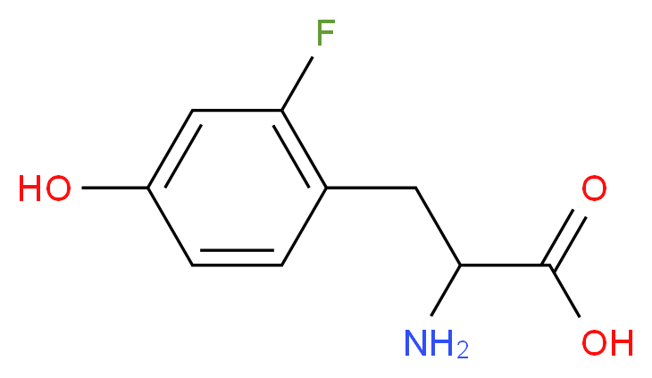 2-amino-3-(2-fluoro-4-hydroxyphenyl)propanoic acid_分子结构_CAS_7656-31-7