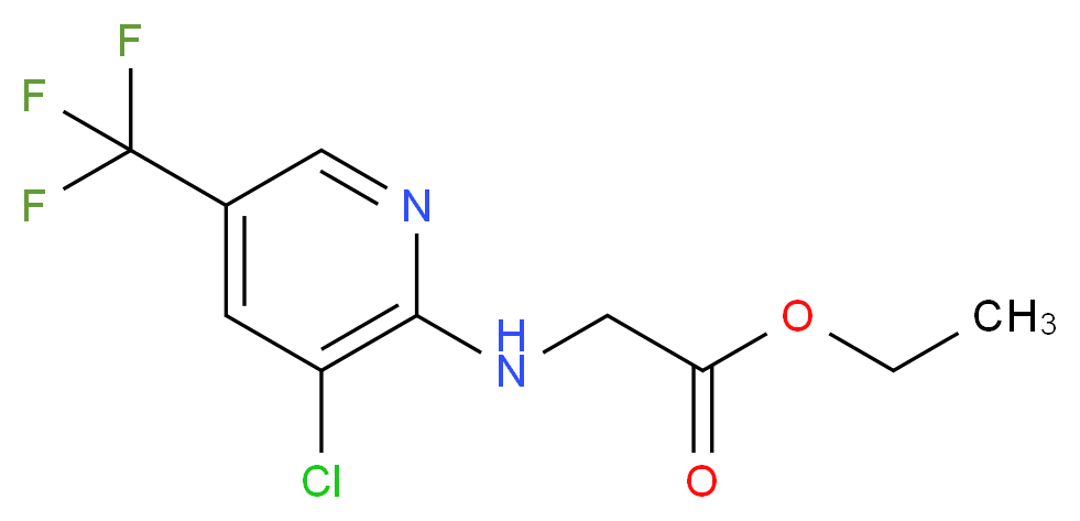 Ethyl 2-{[3-chloro-5-(trifluoromethyl)-2-pyridinyl]amino}acetate_分子结构_CAS_)